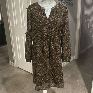 Beach Lunch Lounge Dress‎ Large Lined Ruffle trim